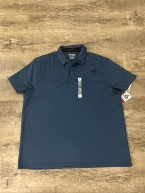 NEW Reebok Performance Short Sleeve Polo Shirt - NAVY - SIZE 3XL